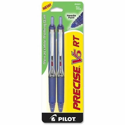 Pilot Extra-Fine Premium Retractable Rolling Ball Pens - 0.5 mm Extra Fine Needle Pen Point - Refillable - Retractable - Blue Ink - Blue Barrel - Writing - 1 Pack