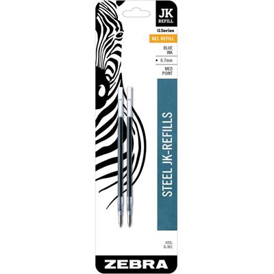Zebra G-301 JK Gel Stainless Steel Pen Refill - 0.70 mm - Blue Ink - Acid-free - 1 Pack