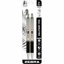 Zebra STEEL 4 Series F-402 Retractable Ballpoint Pen - 0.7 mm Fine Pen Point - Refillable - Retractable - Black Ink - Stainless Steel Barrel - 1 Pack
