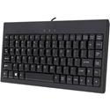 Adesso Mini Keyboard (Black) - Cable Connectivity - Compact - USB Interface - 87 Key(s) - Windows Key Hot Key(s) - Windows Vista, Windows 2000, Windows XP, Windows 10, Windows 8, Windows 7 - English, French - Point of Sale (POS), Desktop Computer, No