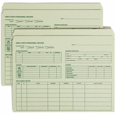 Smead Straight Tab Cut Letter Recycled Top Tab File Folder - 8 1/2" x 11" - 11 pt. - 1 Plys - Moss - 10% Recycled - 20 / Pack