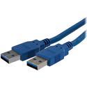 StarTech.com 6 ft SuperSpeed USB 3.0 Cable A to A - M/M - 6 ft USB Data Transfer Cable for Hub, PC, Server - First End: 1 x 9-pin USB 3.0 Type A - Male - Second End: 1 x 9-pin USB 3.0 Type A - Male - 5 Gbit/s - Extension Cable - Shielding - 28 AWG - 