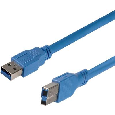 StarTech.com 6 ft SuperSpeed USB 3.0 Cable A to B M/M - 6 ft USB/USB-B Data Transfer Cable - First End: 1 x 9-pin USB 3.0 Type A - Male - Second End: 1 x 9-pin USB 3.0 Type B - Male - 5 Gbit/s - Shielding - 28 AWG - Blue - 1 Each