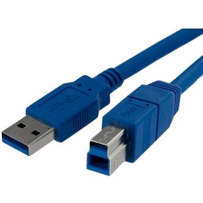 StarTech.com SuperSpeed USB 3.0 Cable A to B - M/M - 3 ft USB Data Transfer Cable - First End: 1 x 9-pin USB 3.0 Type A - Male, USB - Male - Second End: 1 x 9-pin USB 3.0 Type B - Male - 4.8 Gbit/s - Shielding - Blue - 1 Each