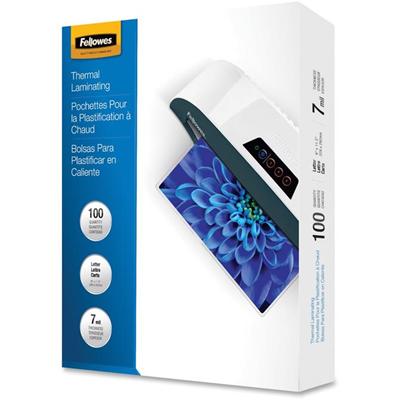 Fellowes Letter-Size Glossy Laminating Pouches - Sheet Size Supported: Letter - Laminating Pouch/Sheet Size: 9" Width x 7 mil Thickness - Type G - Glossy - for Document, Letter - Durable - Clear - 1 Pack