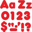 Trend Red 4" Casual Combo Ready Letters Set - Skill Learning: Number, Alphabet, Symbol - 20 x Number, 82 x Lowercase Letters, 50 x Uppercase Letters, 29 x Punctuation Marks Shape - Casual Style - Fade Resistant, Reusable, Easy to Use, Durable - Red -