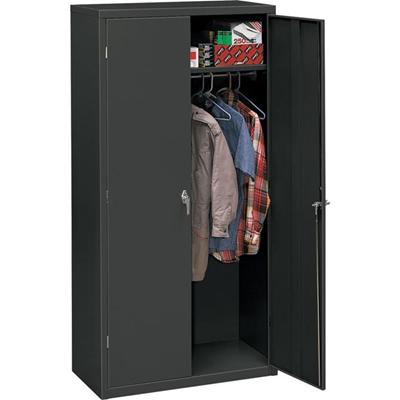HON Brigade 5-Shelf Storage Cabinet - 36" Width x 18.1" Depth x 72" Height - 5 x Shelf(ves) - 2 x Door(s) - 250 lb Load Capacity - Lockable, Reinforced, Sturdy, Durable, Leveling Glide, Reinforced Door, Heavy Duty, Temperature Resistant - Charcoal - 