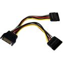 StarTech.com 6in SATA Power Y Splitter Cable Adapter - For Disk Drive - 6" Cord Length - SATA / SATA - 1 Each