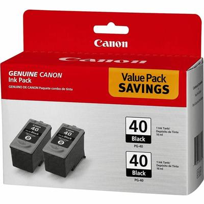 Canon PG-40 Original Inkjet Ink Cartridge - Black - 2 / Pack - Inkjet - Black - 2 / Pack