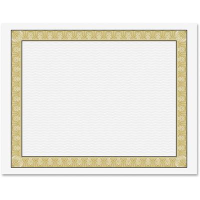 Geographics Diplomat Printable Certificates - 24 lb Basis Weight - 11" Width x 8.5" Length - Inkjet, Laser Compatible - Gold with White Border - Parchment Paper - 1 Pack