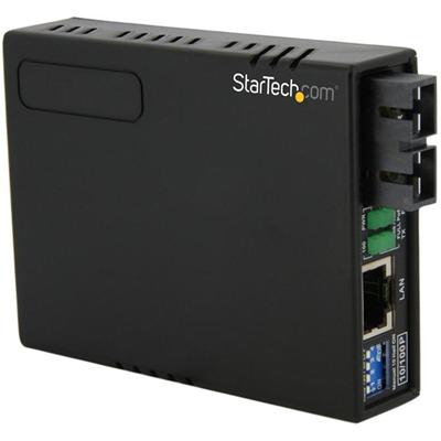 StarTech.com 10/100 Multi Mode Fiber to Ethernet Media Converter SC 2km with PoE - Network (RJ-45) - 1x PoE (RJ-45) Ports - 1 x SC Ports - DuplexSC Port - Multi-mode - 1310 nm Fiber - Fast Ethernet - 10Base-T, 100Base-FX, 100Base-TX - 2 km - AC Adapt