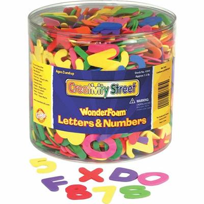 Creativity Street Wonderfoam Tub of Letters/Numbers - Assorted - 1 Set