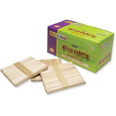 Creativity Street Regular Craft Sticks - Art Project, Craft Project - 5.50" Height x 0.37" Width x 4.50" Length - Natural - Natural Wood - 1 Box