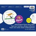 Pacon Multi-program Ruled Picture Story Paper - 500 Sheets - 0.63" Ruled - 4.25" Picture Story Space - 16 lb Basis Weight - 12" x 9" Sheet Size - White Paper - 500 / Ream