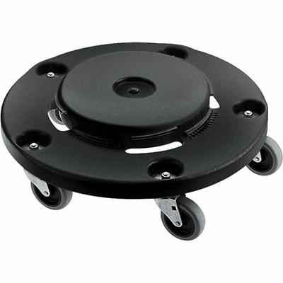 Rubbermaid Commercial Brute Easy Twist Round Dolly - 350 lb Load Capacity - 5 Casters - Structural Foam - 18.30" Width x 6.62" Height - Black - 1 Each