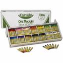 Crayola 12-Color Oil Pastel Classpack - Blue, Brown, Green, Orange, Peach, Pink, Red, Violet, Yellow, Yellow Green, White, ... - 1 Box
