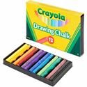 Crayola Colored Drawing Chalk Sticks - 3.2" Length x 0.4" Diameter - Assorted - Non-toxic - 12 / Box