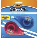 BIC Wite-Out EZ CORRECT Correction Tape - 0.17" Tape Width x 33.14 ft Tape Length - 1 Line(s) - White Tape - Non-refillable - White - 2 / Pack