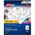 Avery&reg; Clean Edge Business Cards - 145 Brightness - A4 - 8 1/2" x 11" - 91 lb Basis Weight - 247 g/m² Grammage - Matte - Heavyweight, Smooth Edge, Jam-free, Smudge-free, Uncoated, Printable, Avery Clean Edge Technology - White - 100 Sheets -
