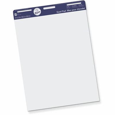Pacon Unruled Easel Pads - 50 Sheets - Plain - Stapled/Glued - Unruled Front Ruling - 27" x 34" Sheet Size - White Paper - Chipboard Cover - Perforated, Bond Paper - 1 Pad