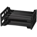 Officemate Side Load Letter Tray - 2.75" Height x 13.18" Width x 9" Depth - Desktop - Stackable, Durable - Black - Plastic - 1 Pack