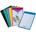 Pendaflex ViewFront Letter Vinyl File Pocket - 8 1/2" x 11" - Poly - Blue, Black, Yellow, Purple, Green, Magenta - Flap, Elastic Closure, Button Closure, Water Resistant - 1 Each
