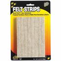 Scratch Guard Self-Adhesive Felt Strips - 16 Pad of 0.50" Length x 5.87" Width - Rectangle - Self-adhesive - Beige - Polyester Felt - 1Pack