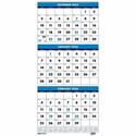 House of Doolittle Three-month Vertical Wall Calendar - Monthly - 14 Month - December 2025 to January 2027 - 3 Month Single Page Layout - 12 1/4" x 27" Sheet Size - Wire Bound - Blue - Paper - 26" Height x 12.3" Width - Eyelet - 1 Each