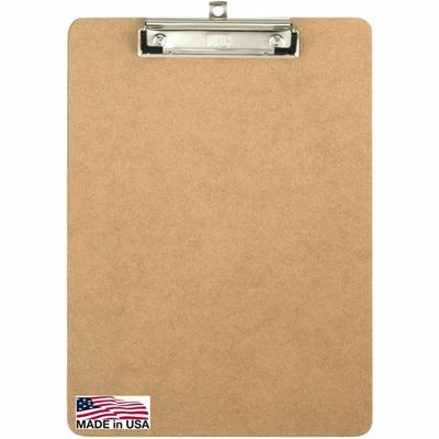Officemate Low-profile Clipboard - 1" Clip Capacity - 9" x 12 1/2" Sheet Size - Hardboard - Brown - 1 Each