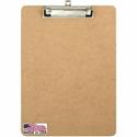 Officemate Low-profile Clipboard - 1" Clip Capacity - 9" x 12 1/2" Sheet Size - Hardboard - Brown - 1 Each