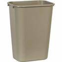 Rubbermaid Commercial 41 QT Large Deskside Wastebasket - 10.25 gal Capacity - Rectangular - Durable, Dent Resistant, Rust Resistant, Easy to Clean - 20" Height x 11.3" Width x 15.3" Depth - Plastic - Beige - 1 Each