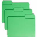 Smead SuperTab 1/3 Tab Cut Letter Recycled Top Tab File Folder - 8 1/2" x 11" - 3/4" Expansion - Top Tab Location - Assorted Tab Position - 11 pt. - 1 Plys - Green - 10% Recycled - 100 / Box