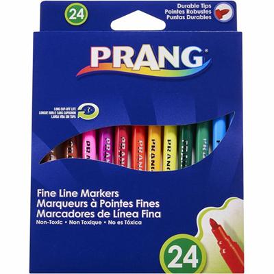 Prang Fine Line Markers - 2 mm Fine Marker Point - Assorted Ink - 24 / Set