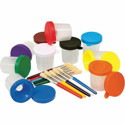 Creativity Street Color-coordinated Painting Set - Art, Painting - Assorted - Plastic - 1 Set