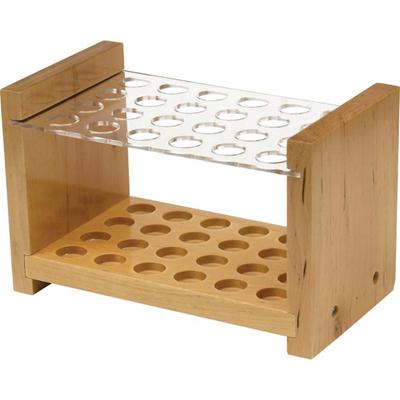 Creativity Street 24 Brush Wood Paint Brush Holder - Wood, Acrylic - Clear - 1 Each