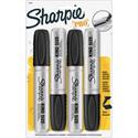 Sharpie King-Size Permanent Markers - Chisel Marker Point - Black Ink - Plastic Barrel - 4 / Pack