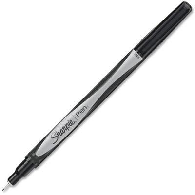 Sharpie Fine Point Pen - Fine Needle Pen Point - Black Ink - Gray, Black Barrel - 4 / Pack