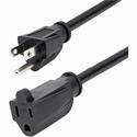 StarTech.com 6 ft Power Cord Extension NEMA 5-15R to NEMA 5-15P - For Computer, Monitor, Printer, Scanner, Surge Protector, Power Strip - 125 V AC / 15 A - Black - 6 ft Cord Length - NEMA 5-15R / NEMA 5-15P - North America - 1 Each