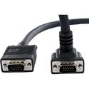 StarTech.com 15 ft High Res 90 Degree Down Angled VGA Cable - 15 ft Coaxial Video Cable for Video Device, Monitor - First End: 1 x 15-pin HD-15 - Male - Second End: 1 x 15-pin HD-15 - Male - Shielding - 28 AWG - Black - 1 Each