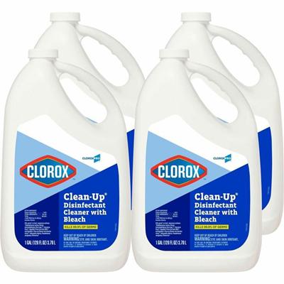 CloroxPro™ Clean-Up Disinfectant Cleaner with Bleach Refill - 128 fl oz (4 quart) - Original Scent - Recommended For: Stain Remover, Odor Remover, Mold Remover, Bacteria Remover, Mildew Remover, Grease Remover, Dirt Remover, Grime Remover, Soap