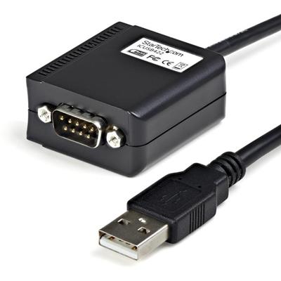 StarTech.com 6ft RS422/485 USB Serial Adapter with COM Retention - 1 x 9-pin DB-9 RS-422 Serial - Male - 1 x USB 1.1 Type A - Female - Black - 1 Each - TAA Compliant