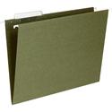 Business Source 1/3 Tab Cut Letter Recycled Hanging Folder - 8 1/2" x 11" - 11 pt. - Standard Green - Acid-free - 100% Recycled - 25 / Box