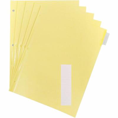 Business Source Buff Stock Ring Binder Indexes - 8 x Divider(s) - Blank Tab(s) - 8 Tab(s)/Set - 1.25" Tab Width - 8.5" Divider Width x 11" Divider Length - Letter - 3 Hole Punched - Clear Buff Paper Divider - Clear Tab(s) - Tear Resistant, Reinforced