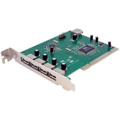 StarTech.com 7 Port PCI USB Card Adapter - PCI - Plug-in Card - 7 USB Port(s) - 7 USB 2.0 Port(s) - PC, Linux, Mac - TAA Compliant