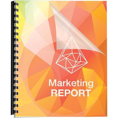 Fellowes Crystals Clear Pre-punched Binding Covers - 11" Height x 8.5" Width x 0.1" Depth - For Letter 8 1/2" x 11" Sheet - Rectangular - Clear - Polyvinyl Chloride (PVC) - 1 Pack