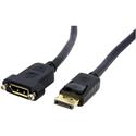StarTech.com 3ft DisplayPort Panel Mount Cable - F/M - 3 ft DisplayPort Video Cable for Audio/Video Device - First End: 1 x 20-pin DisplayPort Digital Audio/Video - Male - Second End: 1 x 20-pin DisplayPort Digital Audio/Video - Female - Gold Plated 