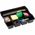 Rubbermaid Regeneration Plastic Drawer Organizer - 9 Compartment(s) - 2.50" Height x 11.87" Width x 14.87" Depth - Desktop - 70% Recycled - Black - Plastic - 1 Each