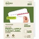 Avery&reg; Index Maker Index Divider - 40 x Divider(s) - Print-on Tab(s) - 8 - 8 Tab(s)/Set - 8.5" Divider Width x 11" Divider Length - 3 Hole Punched - White Paper Divider - White Paper Tab(s) - 100% Recycled - Durable, Double-sided, Reinforced Tab,