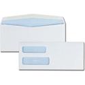 Quality Park No. 10 Double Window Security Tint Envelopes - Security - #10 - 4 1/8" Width x 9 1/2" Length - 24 lb - Gummed - White - 500 / Box