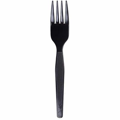 Dixie Medium-Weight Disposable Plastic Forks by GP Pro - Black - 1 Carton